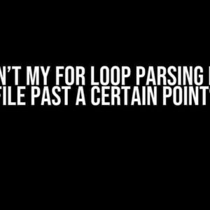 Why Isn’t My For Loop Parsing My XML File Past a Certain Point?